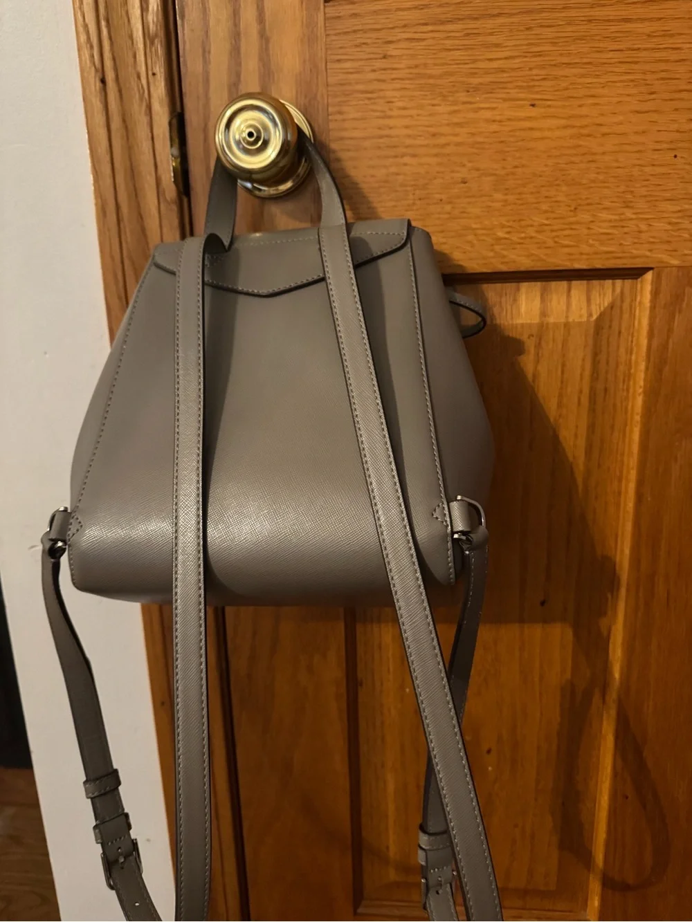 kate spade Taupe Saffiano Leather Mini Backpack